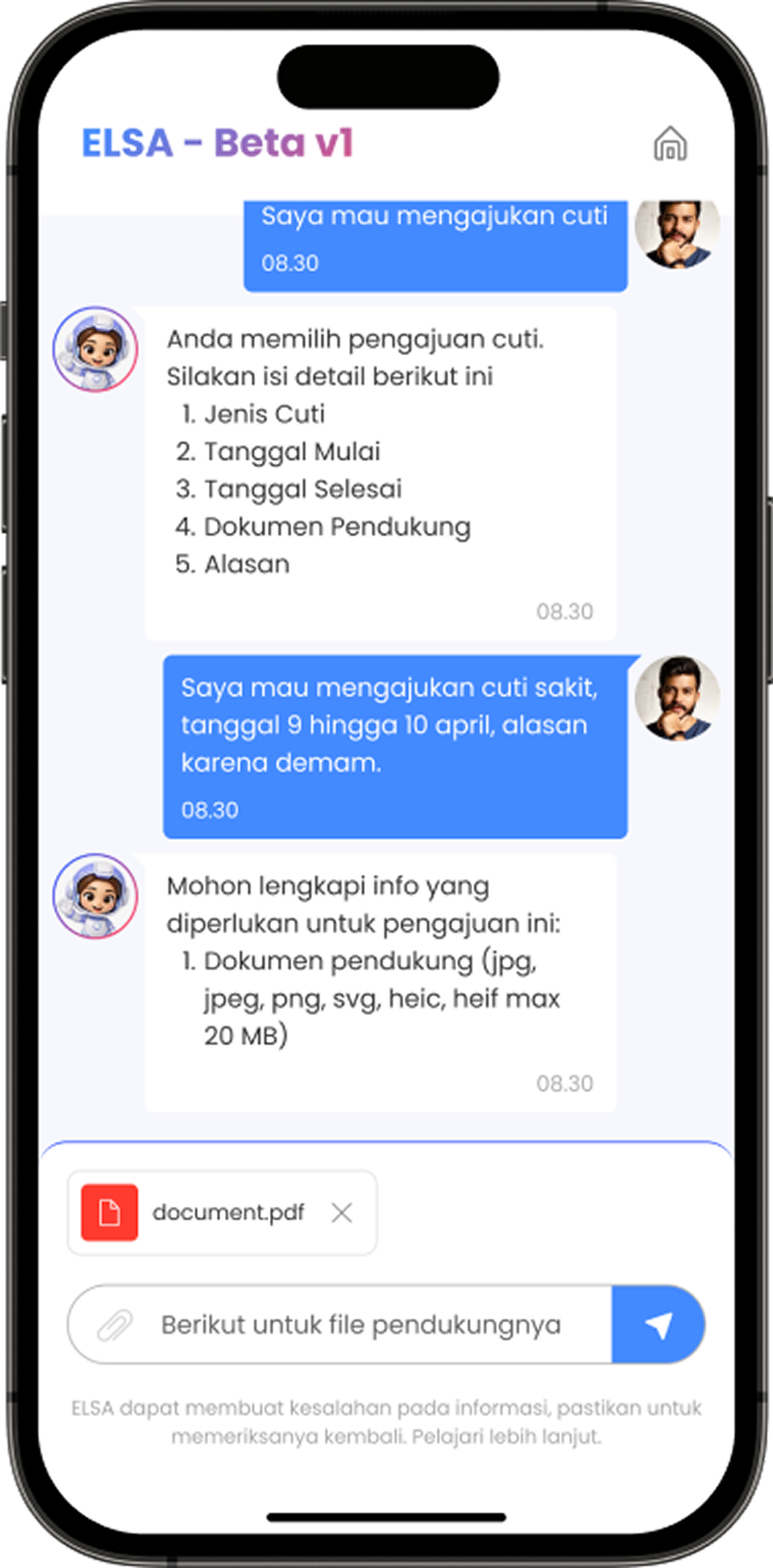 ELSA Smart Assistant chat